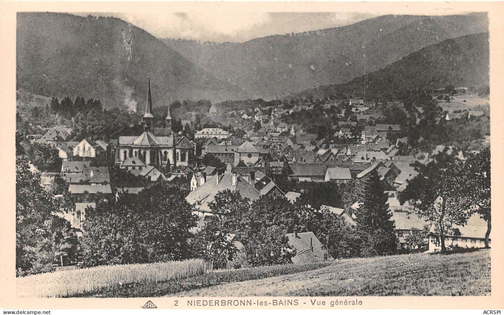 NIEDERBRONN LES BAINS  Vue Generale  (scan Recto-verso) OO 0976 - Niederbronn Les Bains