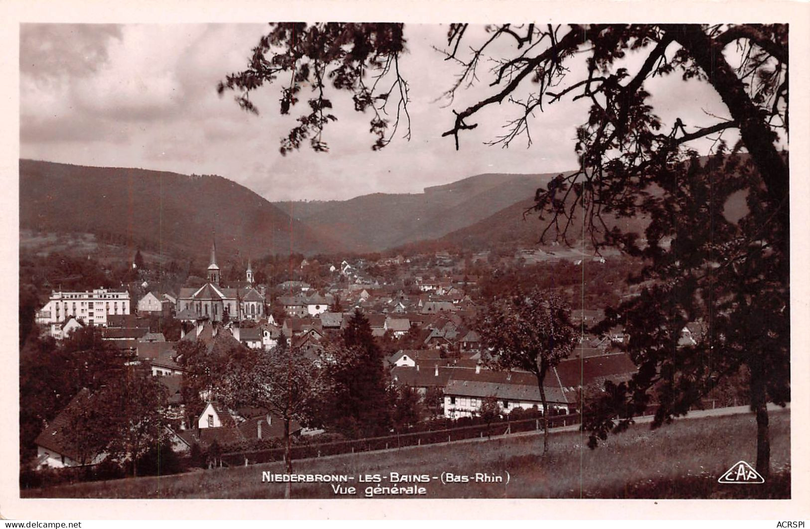 NIEDERBRONN LES BAINS   VUE GENERALE   (scan Recto-verso) OO 0976 - Niederbronn Les Bains