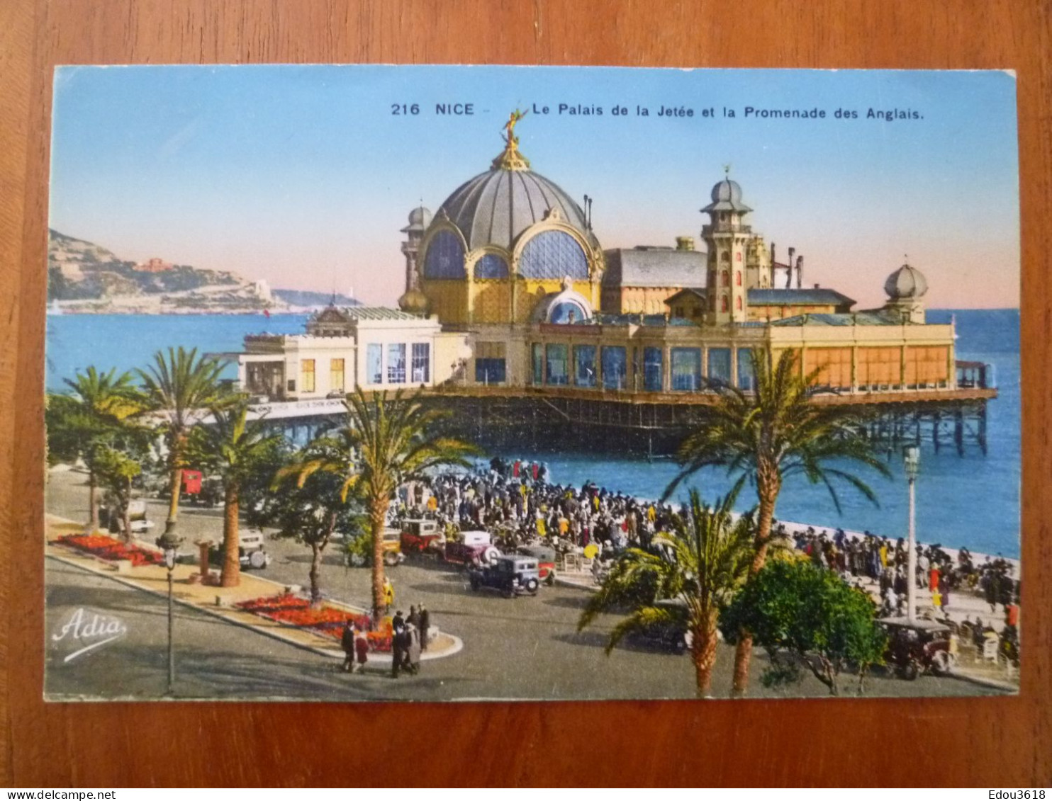 Carte Postale 216 Nice Le Palais De La Jetée Et La Promenade Des Anglais Photochromie Adia T - Sospel