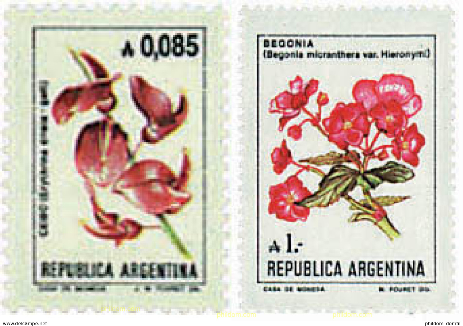 730438 MNH ARGENTINA 1985 SERIE CORRIENTE. FLORES (VIII) - Ungebraucht