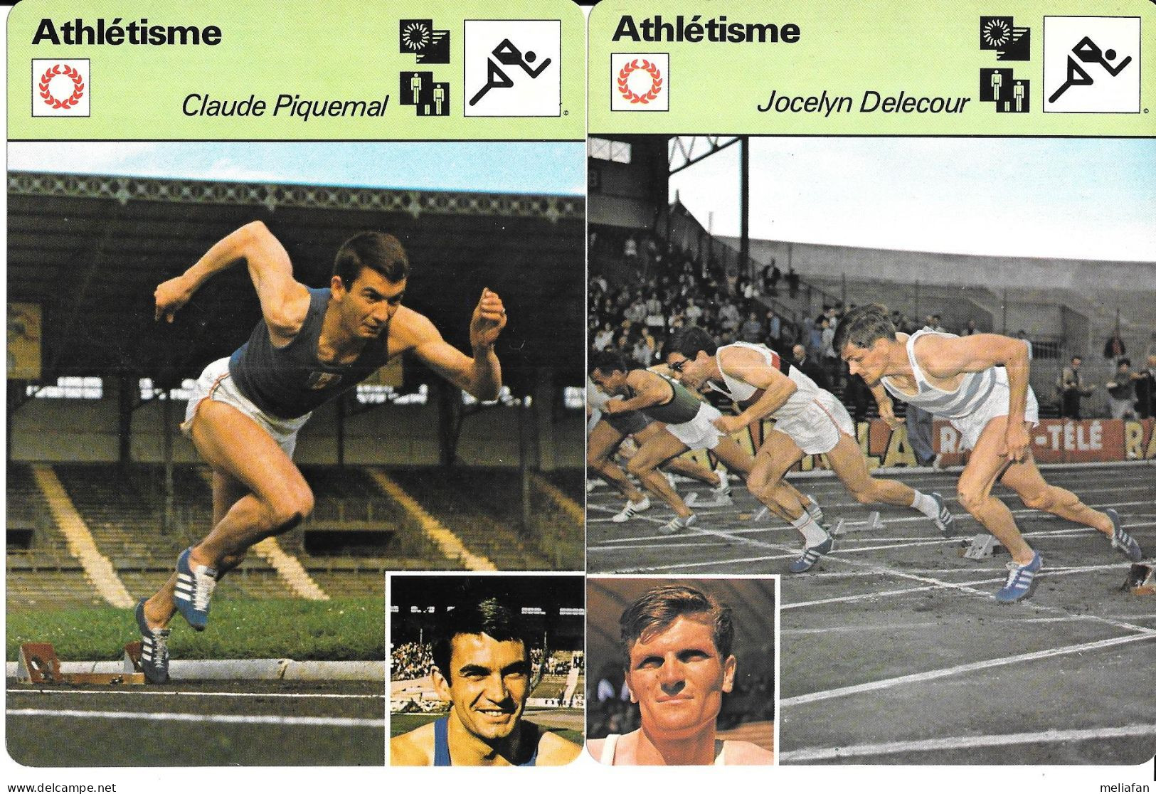 GF2044 - FICHES EDITION RENCONTRE - RAELENE BOYLE - DON BRAGG - CLAUDE PIQUEMAL - JOCELYN DELECOUR - Athletics