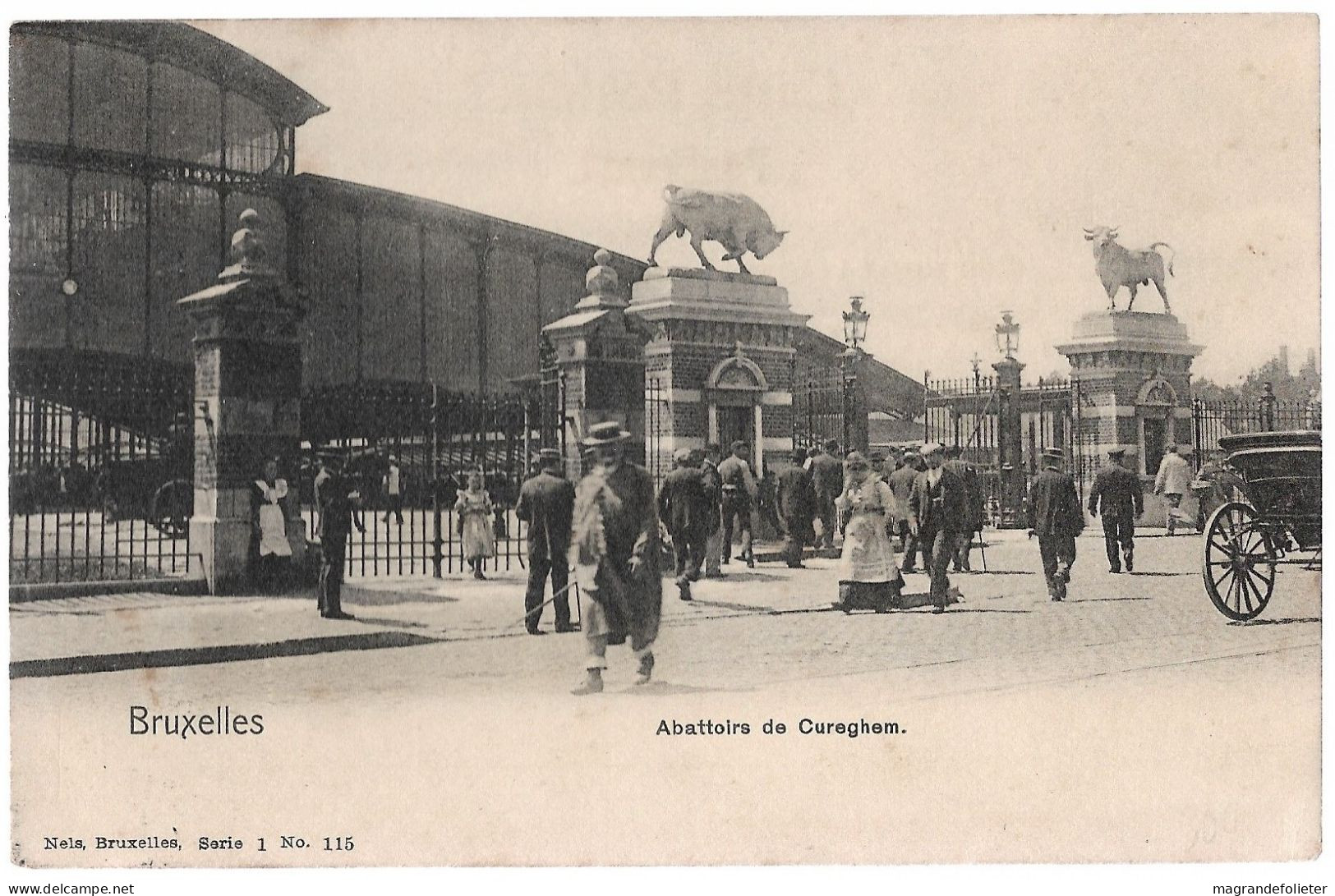 CPA CARTE POSTALE BELGIQUE BRUXELLES-ANDERLECHT ABATTOIR DE CUREGHEM 1902 - Anderlecht