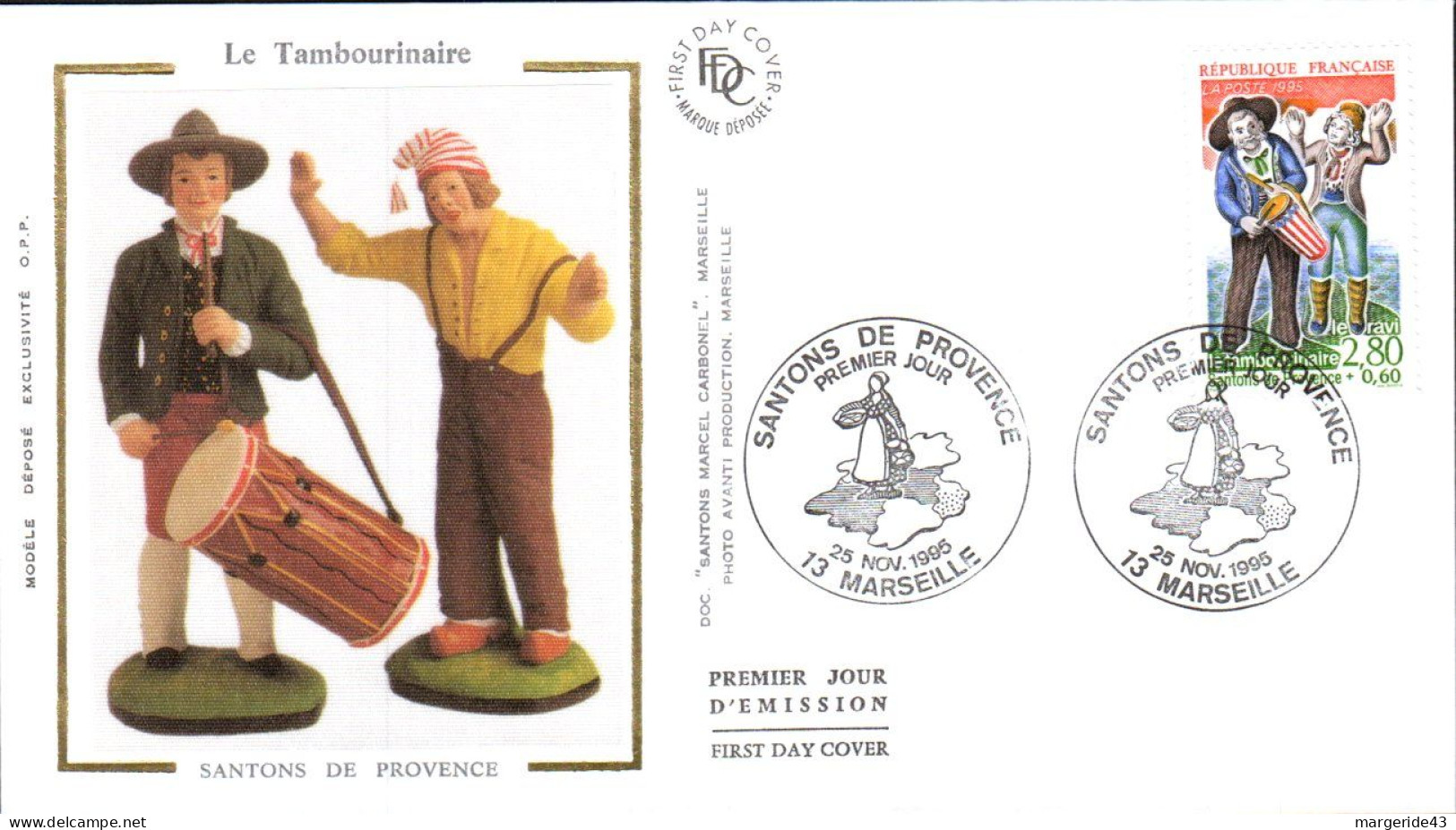 FDC 1995 SANTONS - LE TAMBOURINAIRE - 1990-1999