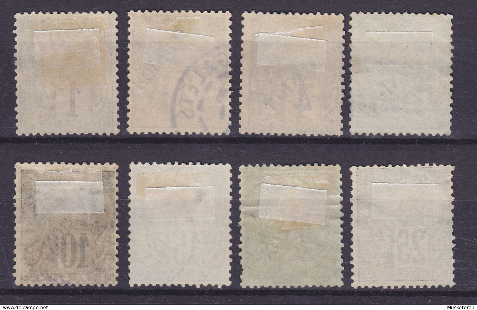 Reunion 1891 Mi. 17-24 French Colonies Allegorie Overprinted Aufdruck Surchargé 'RÉUNION', MNG(*)/(o) - Usati