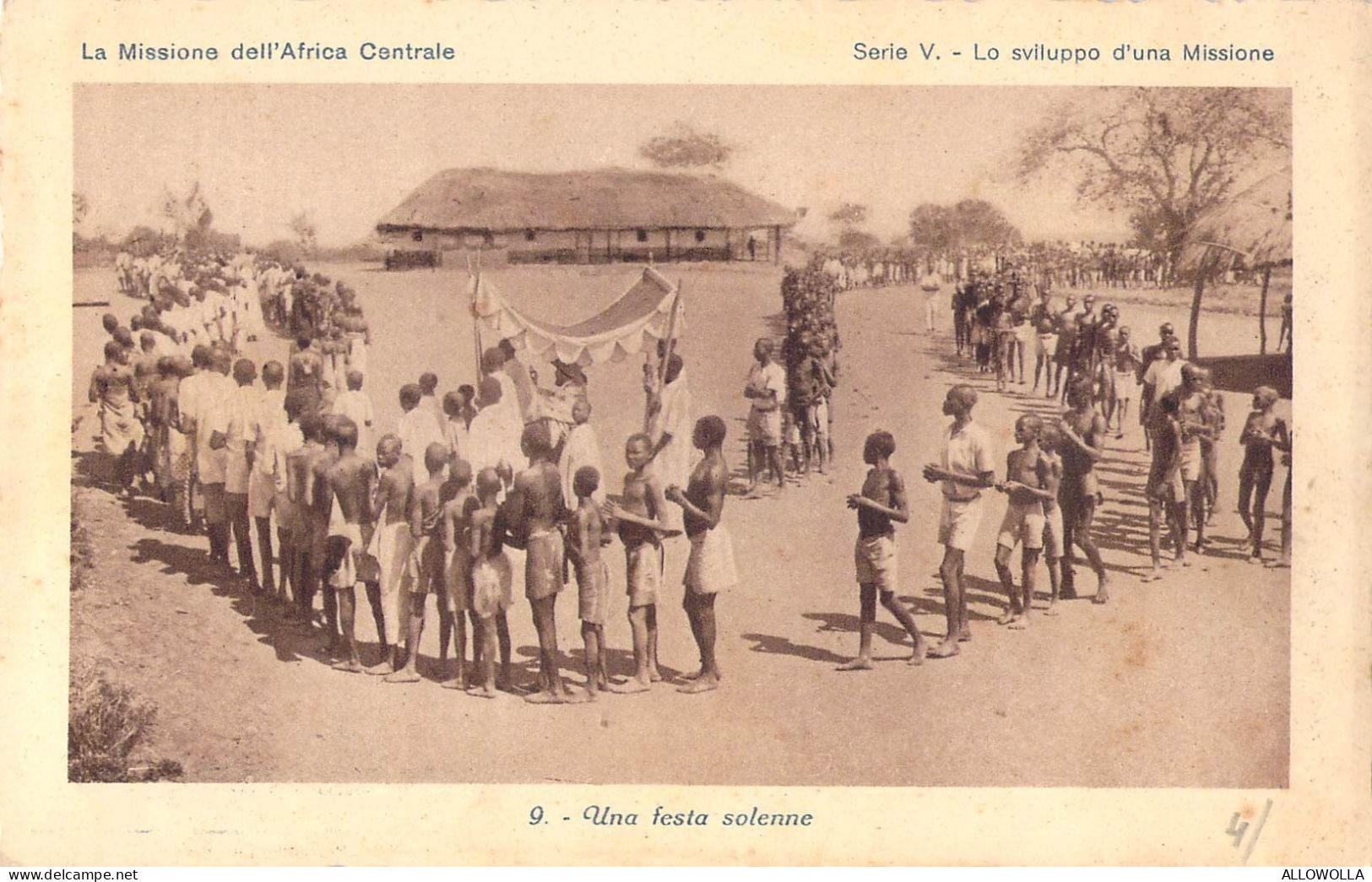 26880 "LA MISSIONE DELL'AFRICA CENTRALE-LO SVILUPPO D'UNA MISSIONE-UNA FESTA SOLENNE"VERA FOTO -CART.POST.NON SPED. - Central African Republic