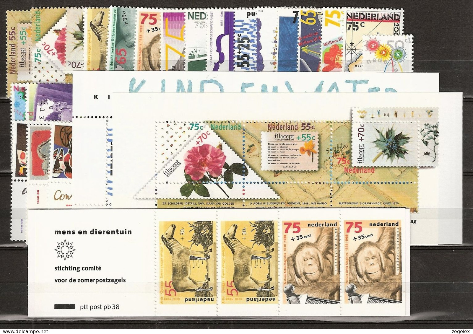 1988 Jaargang Nederland  + DECEMBER SHEET Postfris/MNH** - Full Years