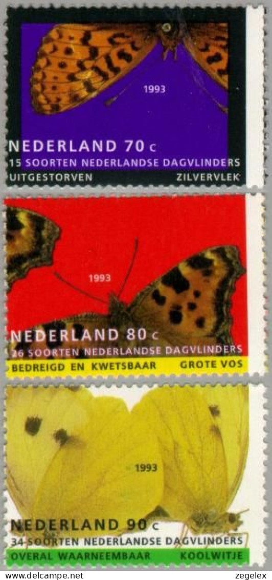 Butterfly, Mariposa, Schmetterling, Papillon Netherlands 1993 Postfris/MNH/** - Papillons