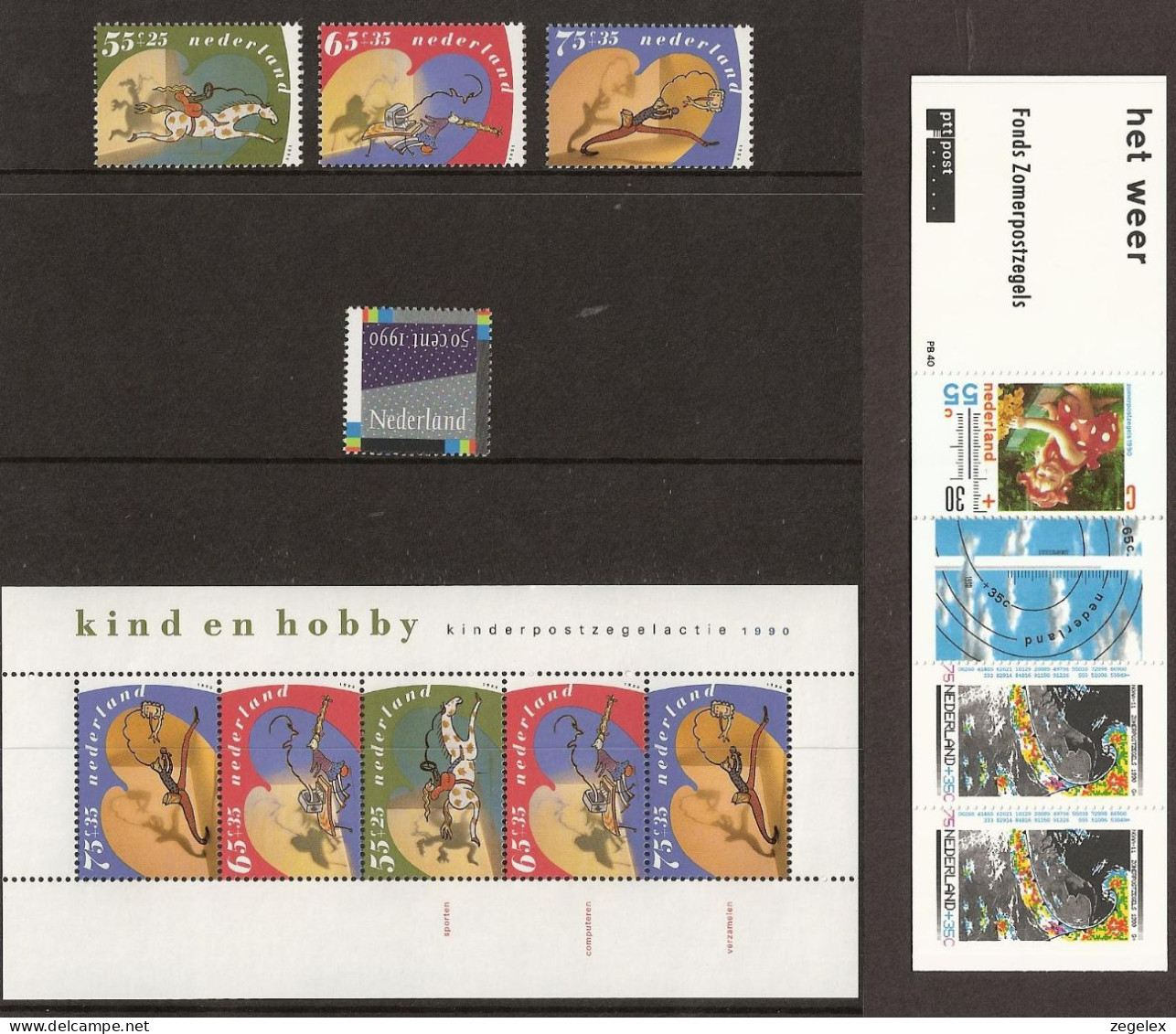 1990 Jaarcollectie PTT Post + December Sheet. Postfris/MNH**. No Front Cover - Komplette Jahrgänge