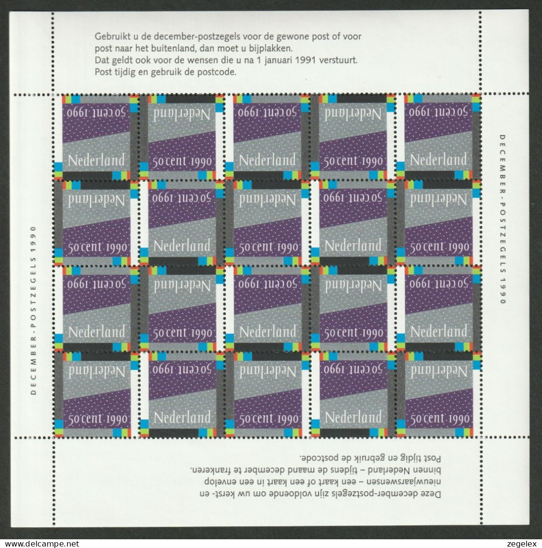 1990 Jaarcollectie PTT Post + December Sheet. Postfris/MNH**. No Front Cover - Full Years