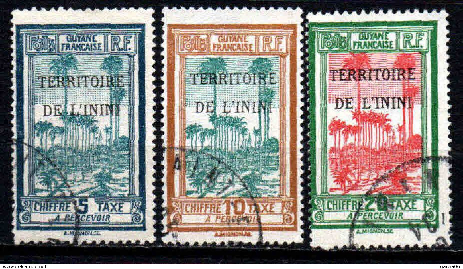 Inini  - 1932  -  Timbres Taxe  N° 1/2/3 - Oblit - Used - Used Stamps