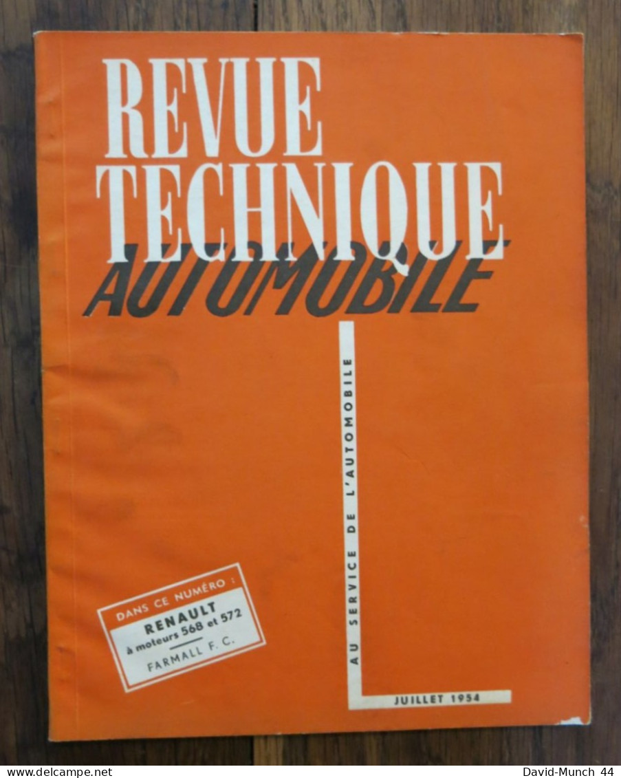 Revue Technique Automobile # 99. Juillet 1954 - Auto/Motorrad