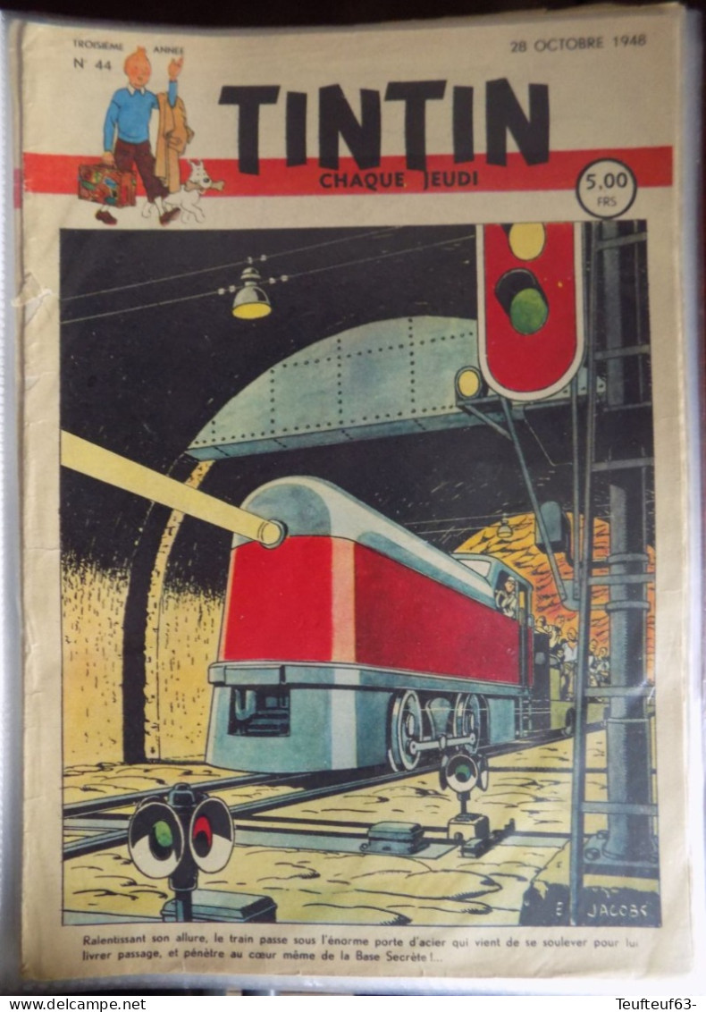 Tintin N° 44/1948 Couv. Jacobs - Tintin