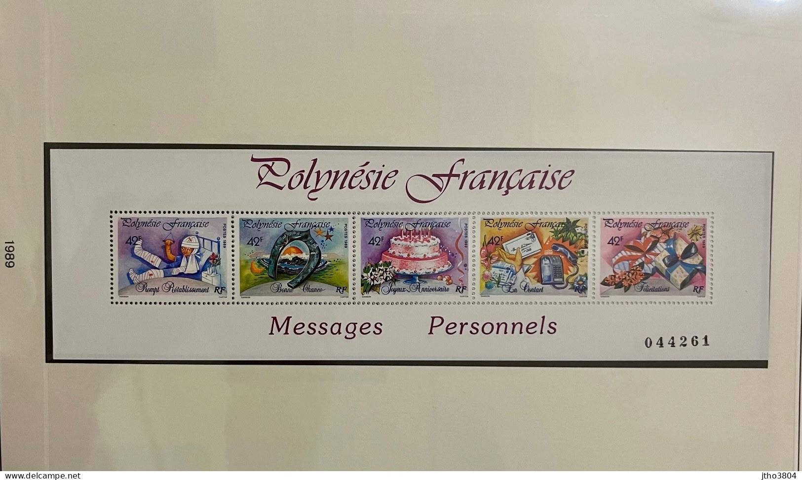 POLYNÉSIE FRANCAISE 1989 Bloc 5v Neuf MNH ** YT 338 342 Mi FRENCH POLYNESIA FRANZOSISCH POLYNESIEN - Ongebruikt