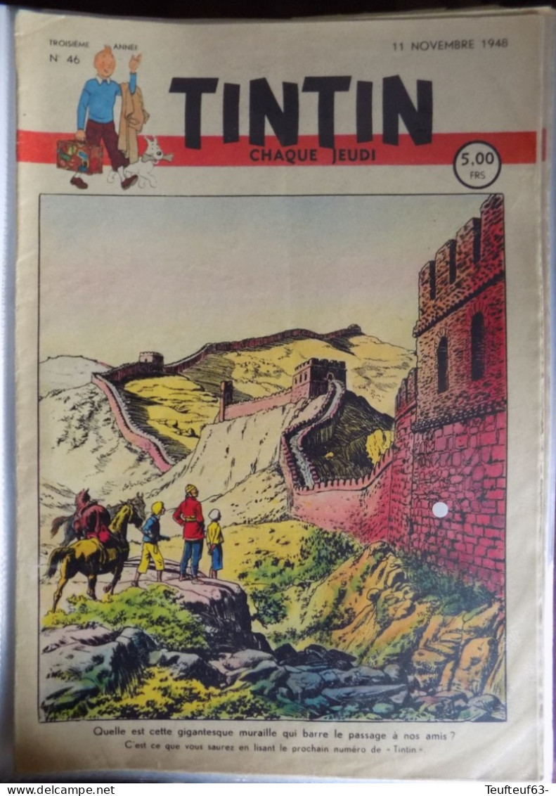 Tintin N° 46;1948 Couv. Cuvelier - Tintin