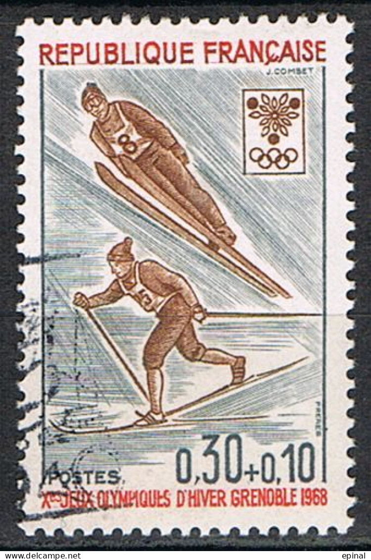 FRANCE : N° 1543 Oblitéré (Jeux Olympiques D'hver, à Grenoble : Saut Et Fond) - PRIX FIXE - - Used Stamps