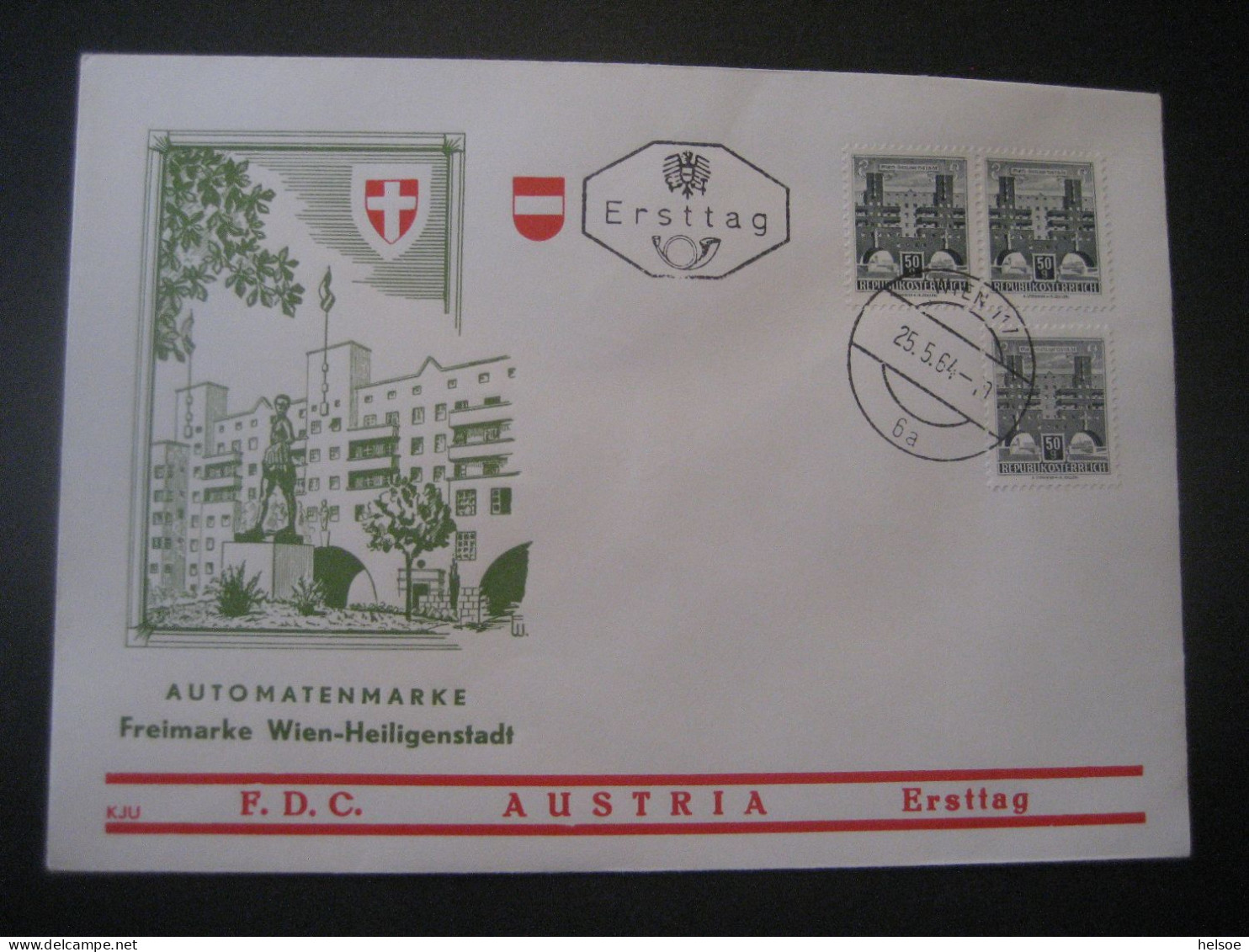 Österreich- FDC Sonder-Beleg Mit Der Automatenmarke 50 Gr., 3x MiNr. 1153 - Automatenmarken [ATM]