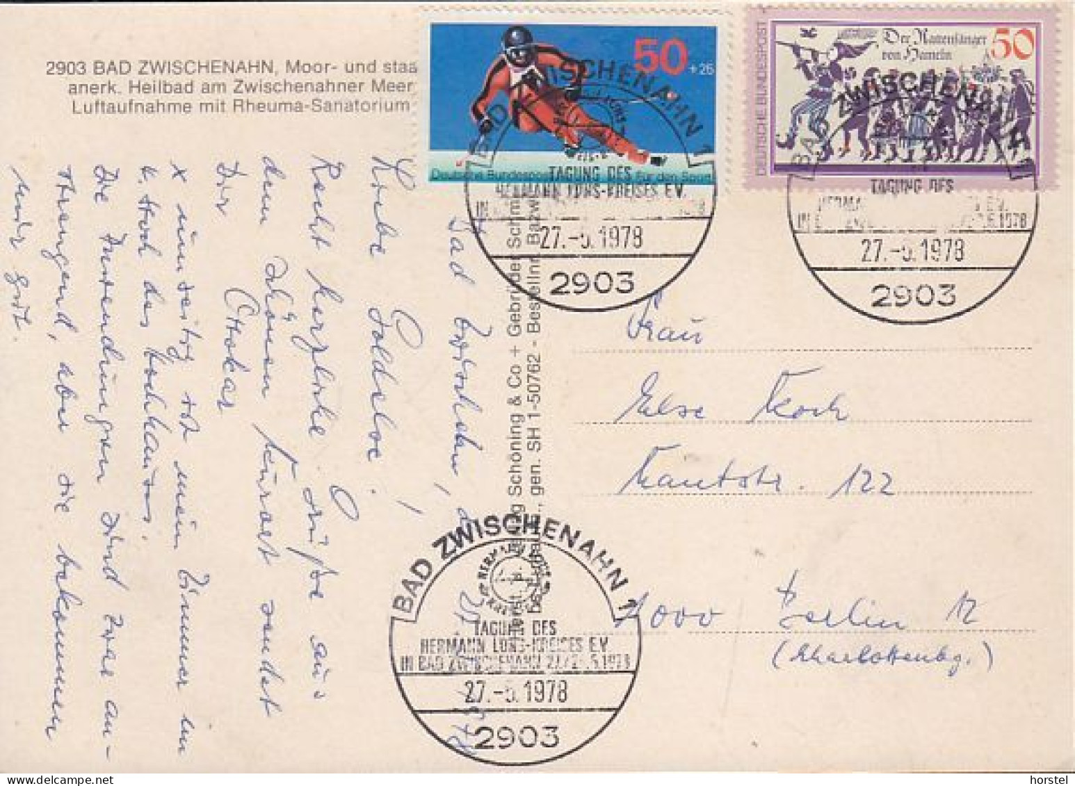 D-26160 Bad Zwischenahn - Rheuma-Sanatorium - Luftaufnahme - 2x Nice Stamps , Siehe Sonderstempel, Tagung  ! - Bad Zwischenahn