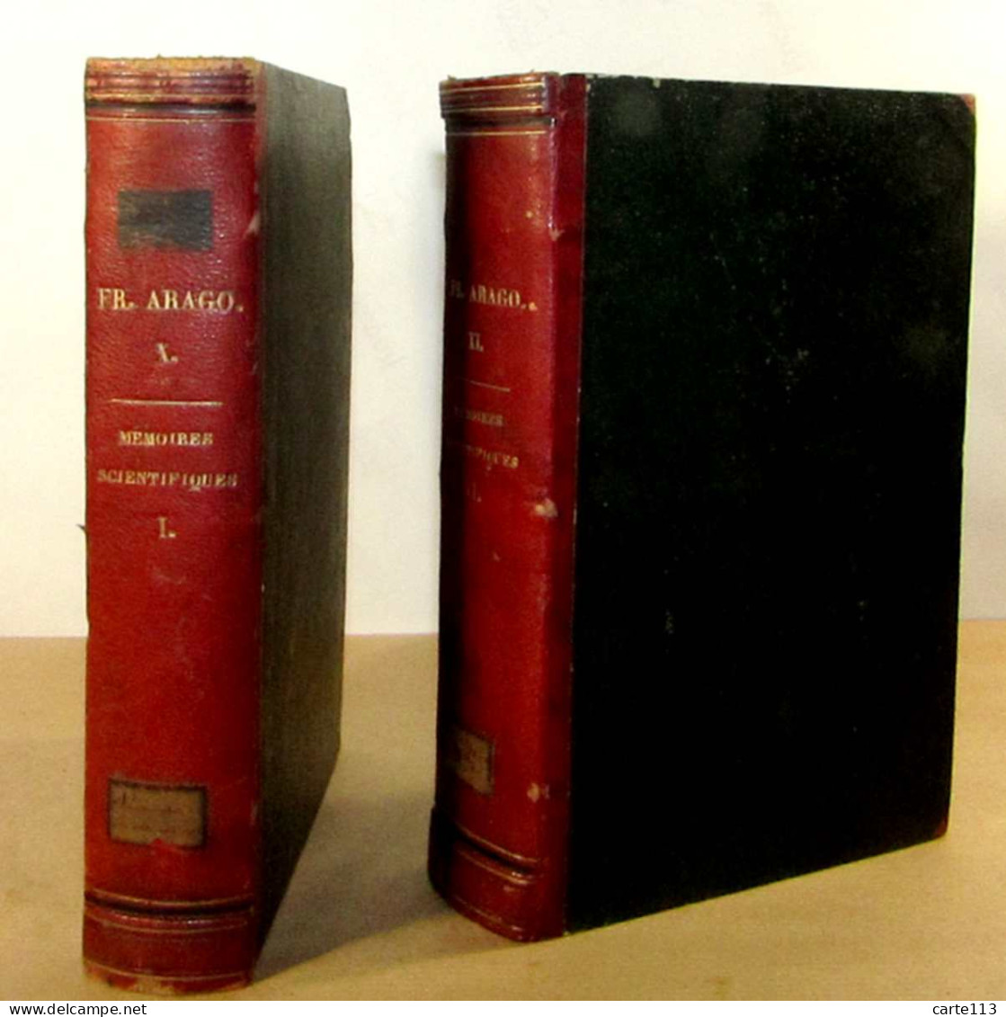 ARAGO Francois - MEMOIRES SCIENTIFIQUES - 2 TOMES - 1801-1900