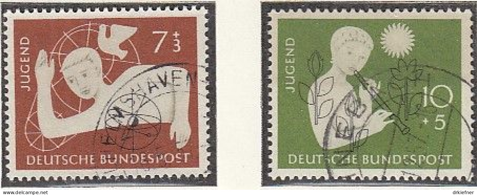 BRD  232-233, Gestempelt, Jugend, 1956 - Gebraucht
