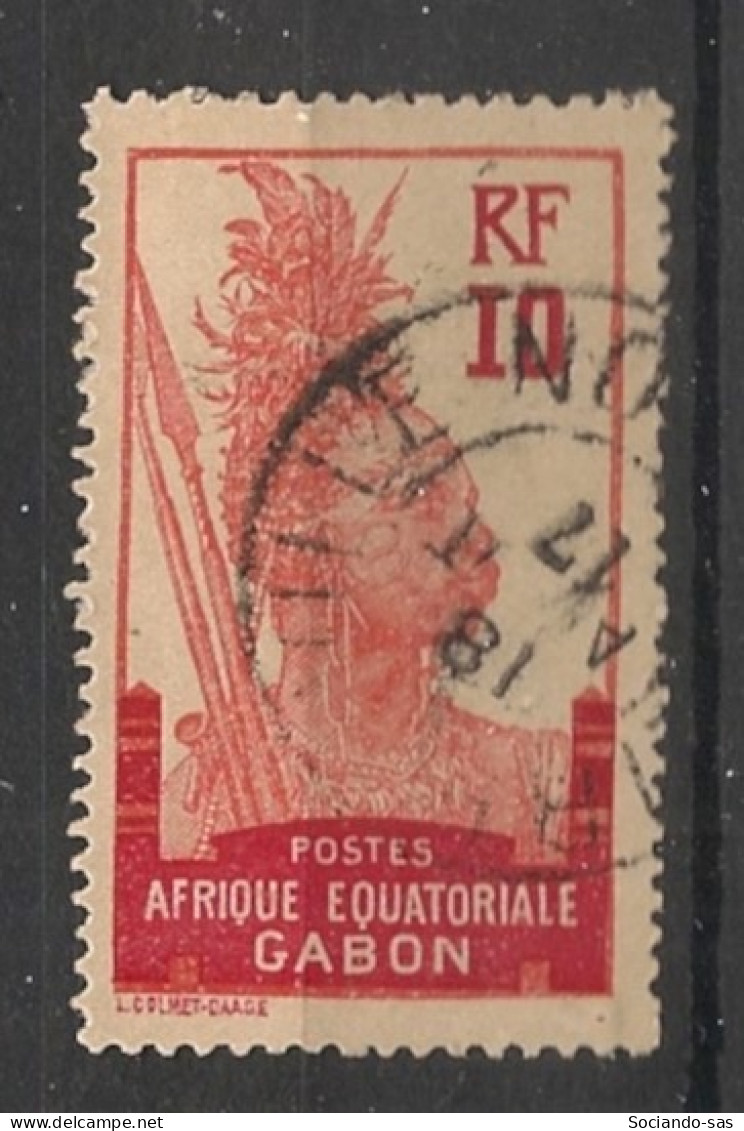 GABON - 1910-18 - N°YT. 53 - Guerrier 10c Rouge - Oblitéré / Used - Gebruikt