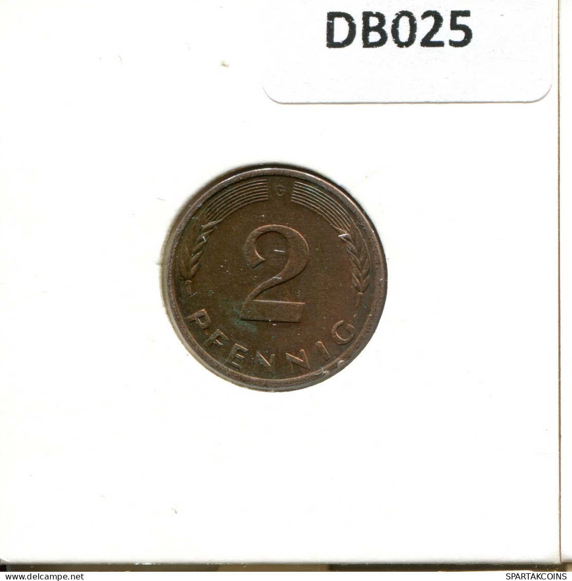 2 PFENNIG 1978 G BRD DEUTSCHLAND Münze GERMANY #DB025.D.A - 2 Pfennig