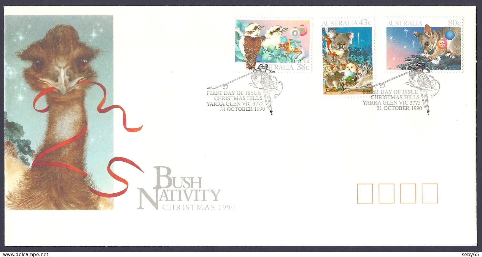 Australia 1990 - Christmas, Bush Nativity, Noel, Natale, Wildlife Koala - FDC - FDC