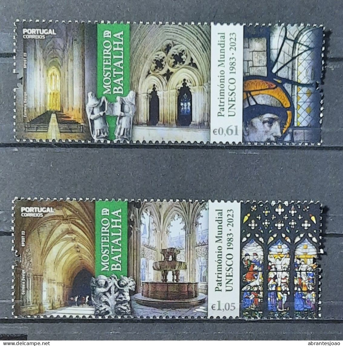 2023 - Portugal - MNH - Monastery Of Batalha - UNESCO World Legacy - 2 Stamps + Block Of 1 Stamp - Neufs