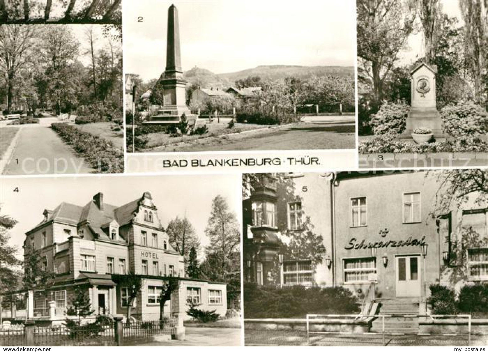 73102509 Bad Blankenburg Park Schwarzburger Strasse Thaelmannstrasse Burg Greife - Bad Blankenburg