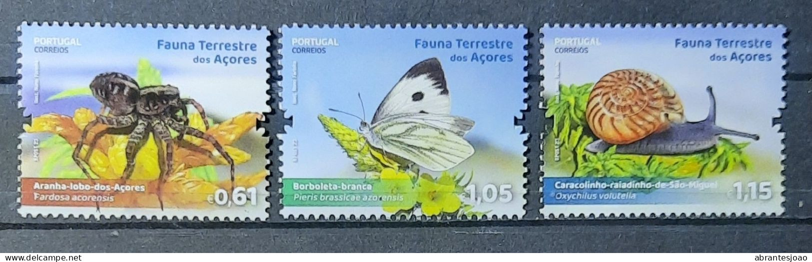 2023 - Portugal - MNH - Terrestrial Fauna Of Azores - 3 Stamps - Ongebruikt