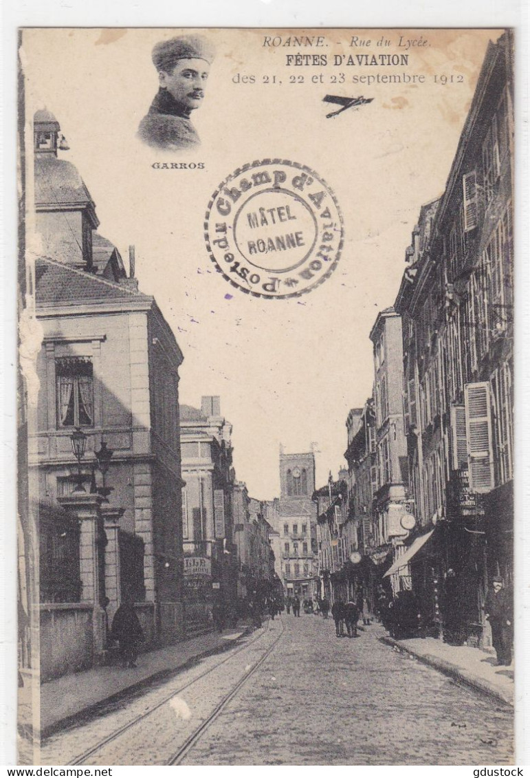 Roanne - Rue Du Lycée - Fête D'Aviation Des 21, 22 Et 23 Septembre 1912 - Autres & Non Classés