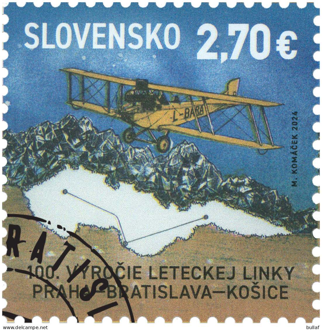 SLOVAKIA 2024 - The 100th Anniversary Of The Launch Of The Airline Route: Prague – Bratislava – Košice - Gebraucht