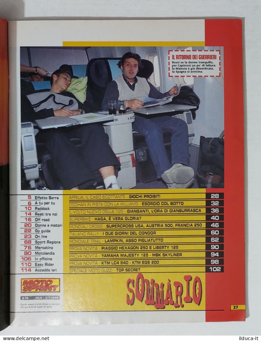 34921 Motosprint 1998 A. XXIII N. 18 - Prova Piaggio Liberty E Yamaha + Poster - Motoren