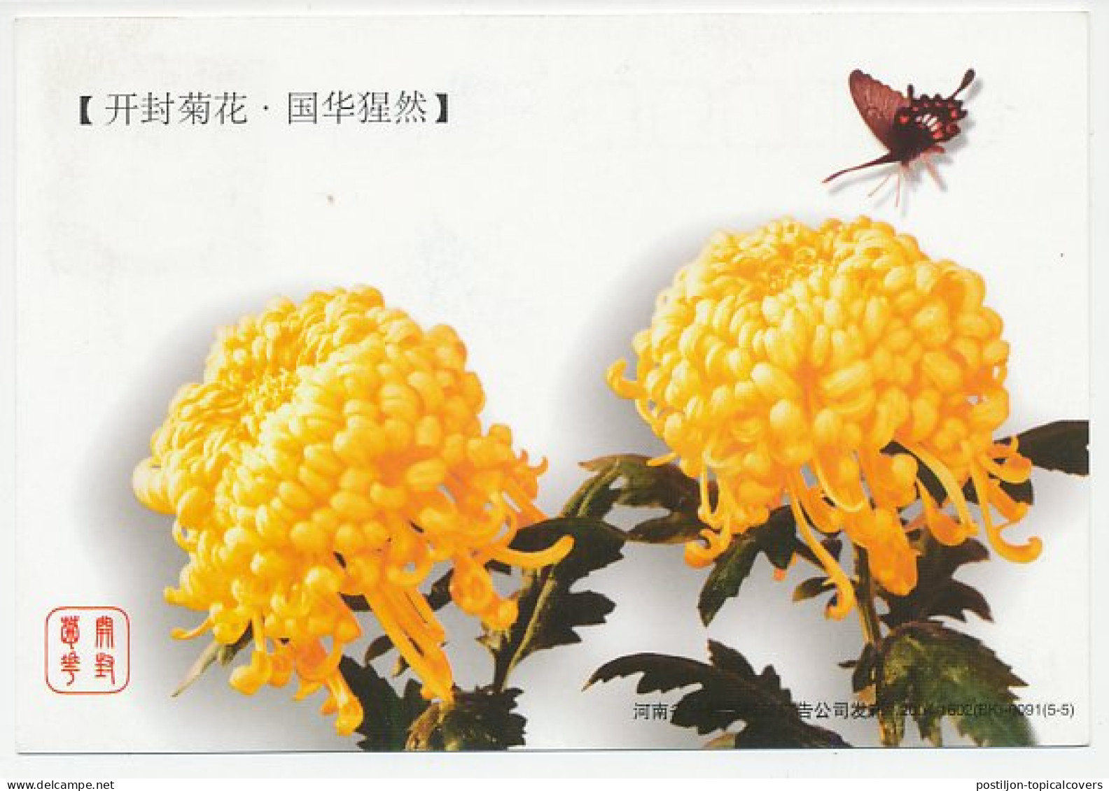 Postal Stationery China 2004 Butterfly - Flower - Andere & Zonder Classificatie