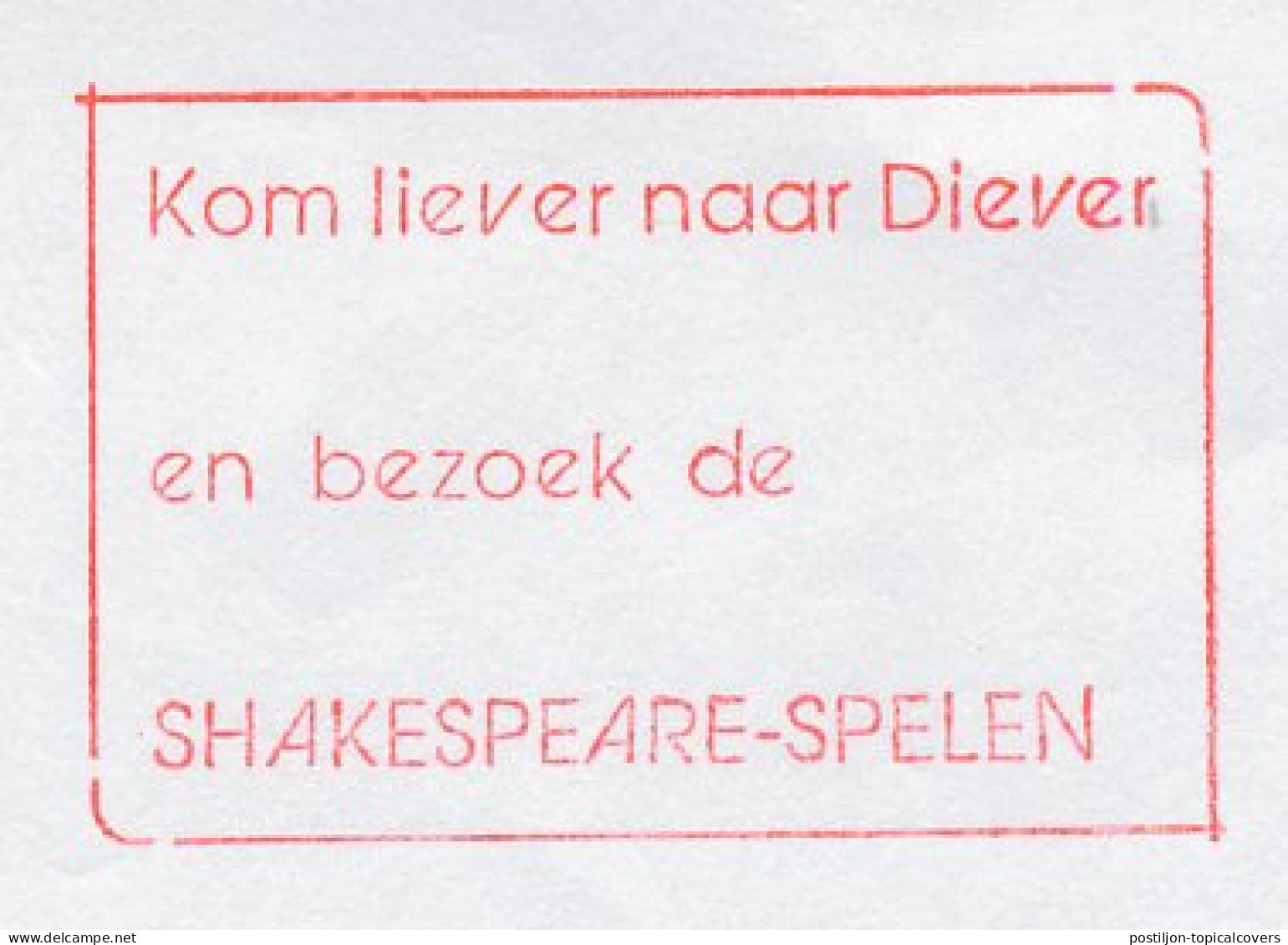 Meter Top Cut Netherlands 1995 Shakespeare Play - Theatre