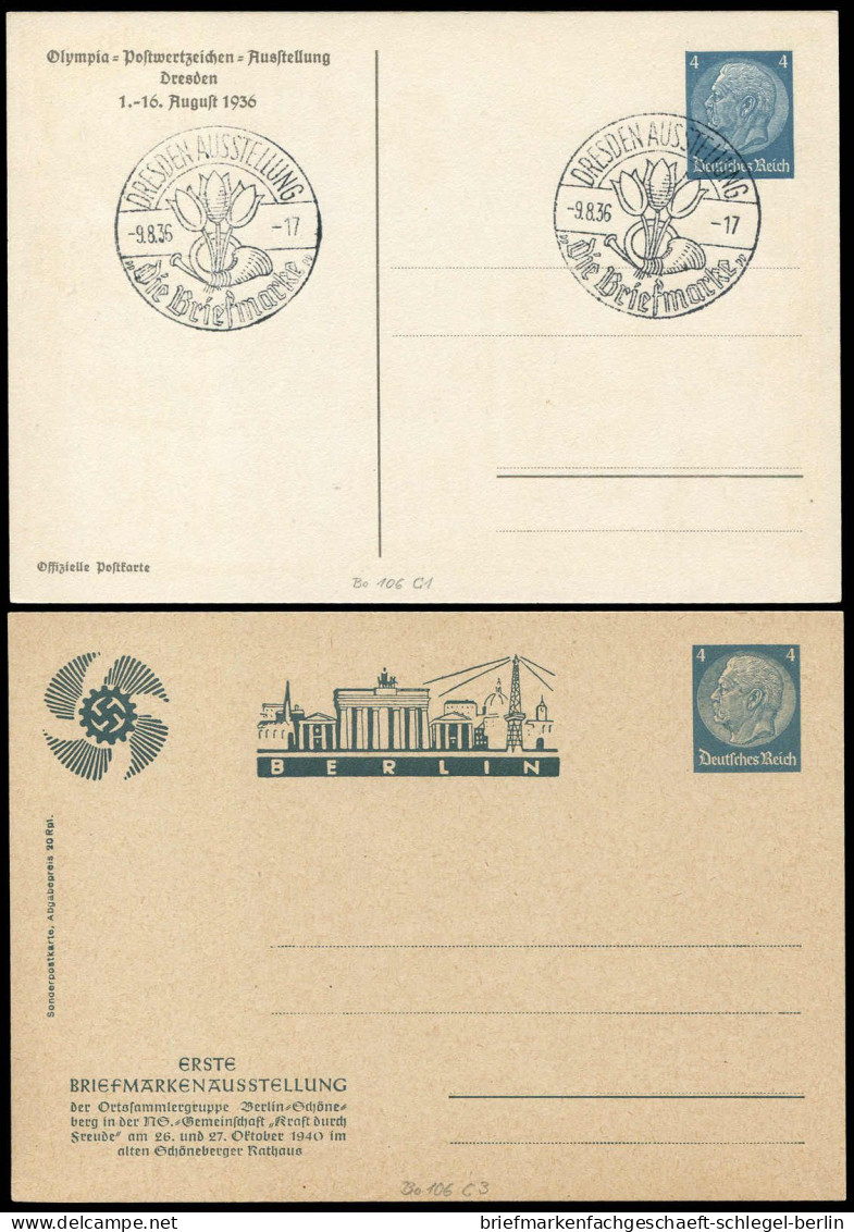 Deutsches Reich, 1936, PP 125 C1,2,3, Brief - Sonstige & Ohne Zuordnung
