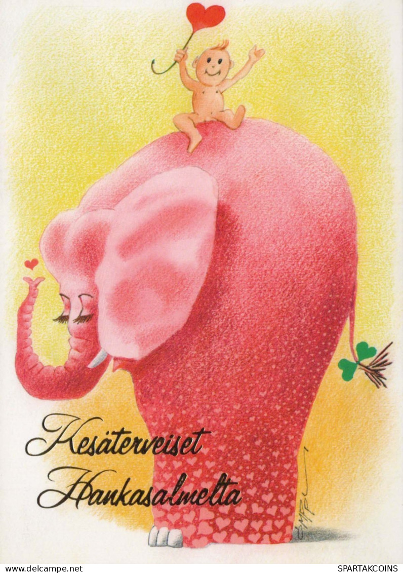 ELEPHANT Animals Vintage Postcard CPSM #PBS765.GB - Olifanten