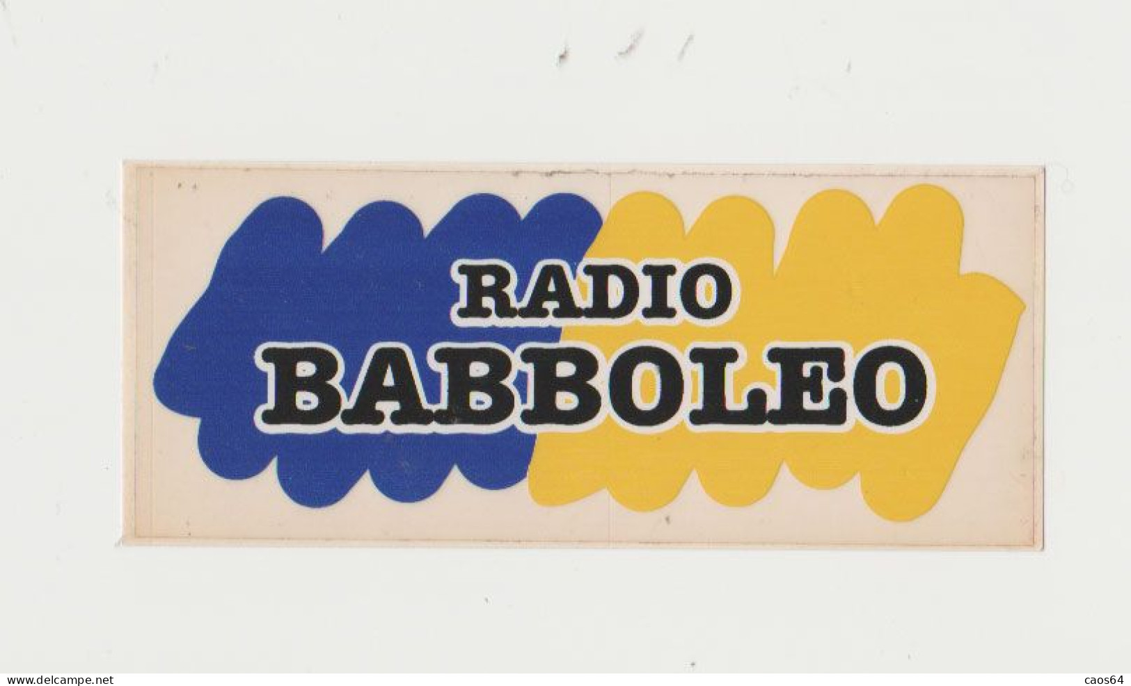 Radio BABBOLEO 11 X 4,5 Vetrofania  ADESIVO STICKER  NEW ORIGINAL - Stickers