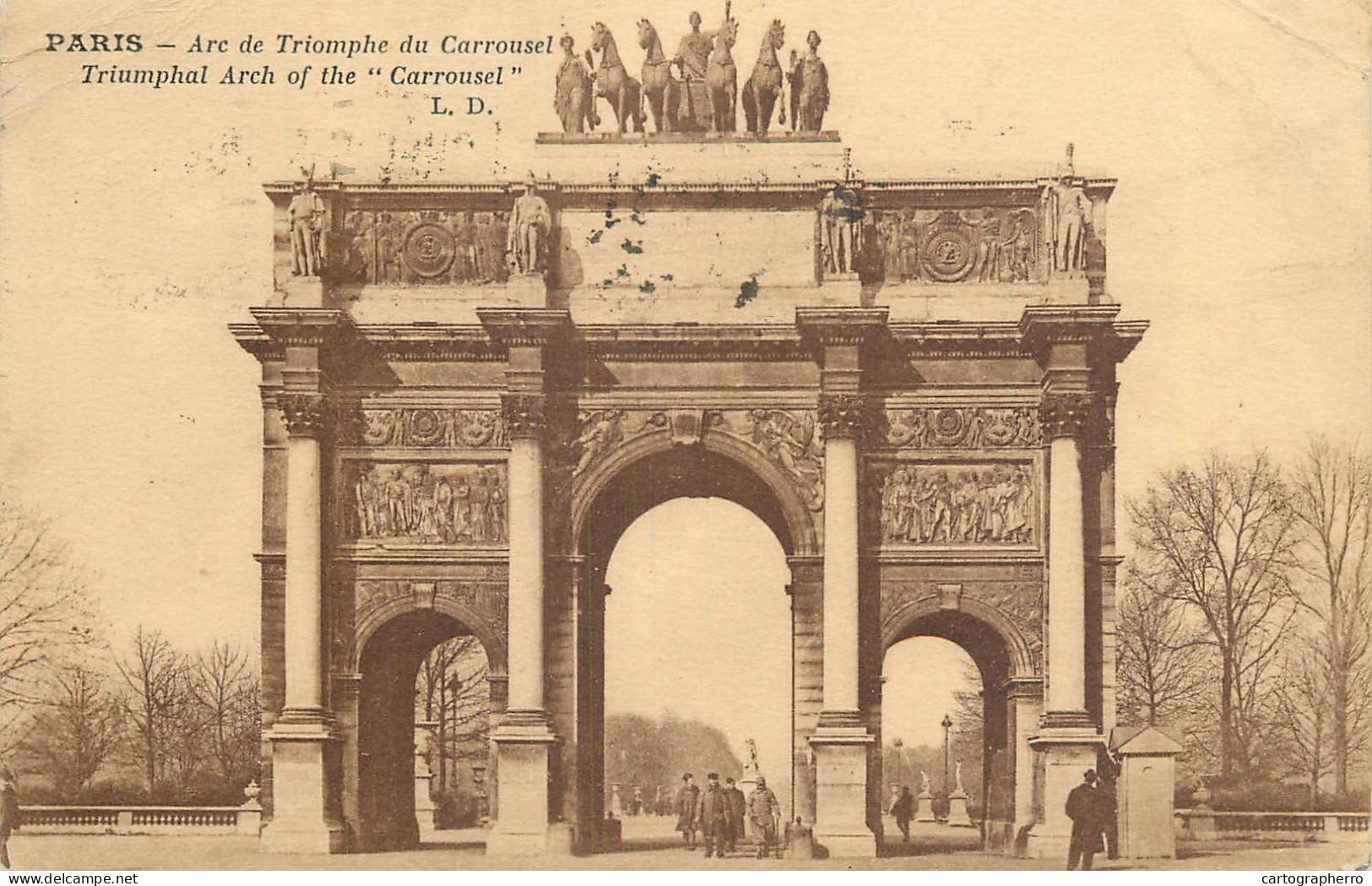 CPA France Paris Arc De Triomphe Du Carrousel - Arc De Triomphe