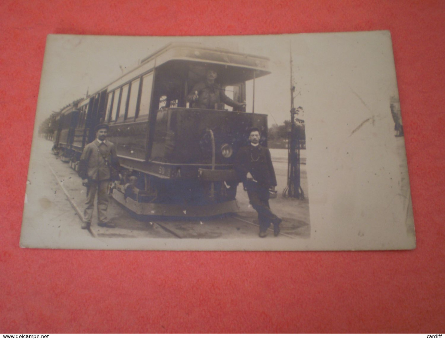 Carte Photo Tramway En Gros Plan N° 50: Conducteur, Contrôleur ... - Characters