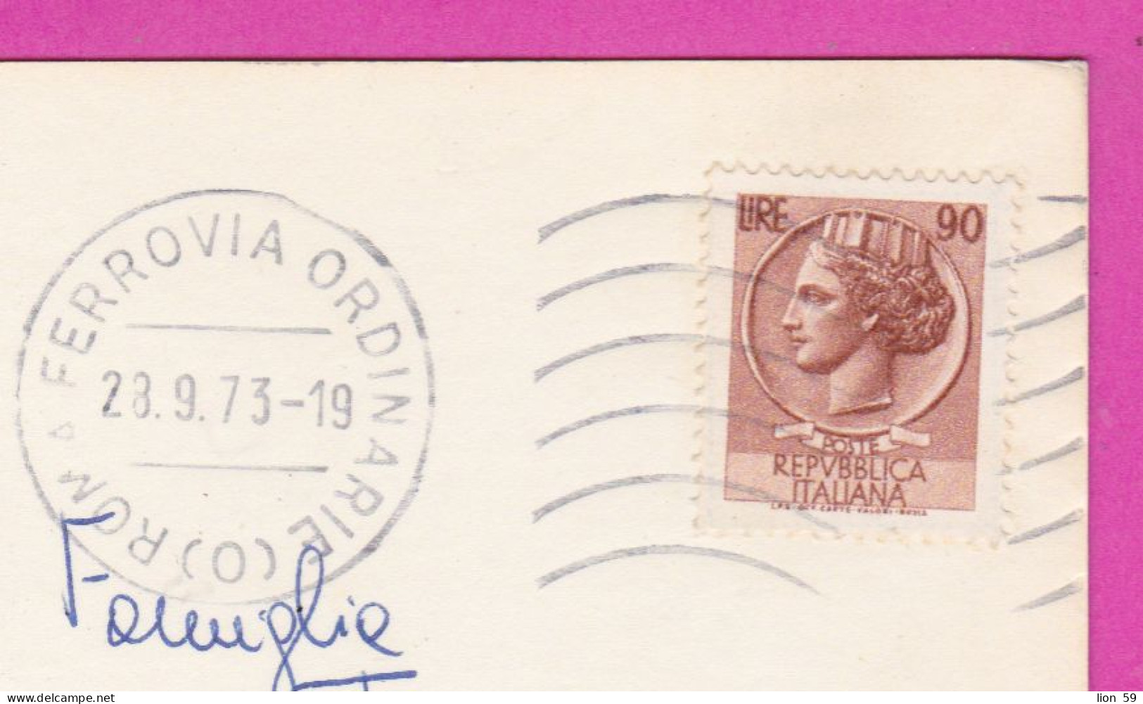 293981 / Italy - ROMA Di Notte Night  Flags Germany United Kingdom France PC 1973 USED 90 L Coin Of Syracuse - 1971-80: Poststempel