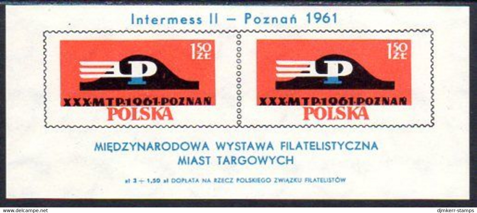 POLAND 1961 Poznan "Intermess II" Block MNH / **  Michel Block 25 - Blocs & Feuillets