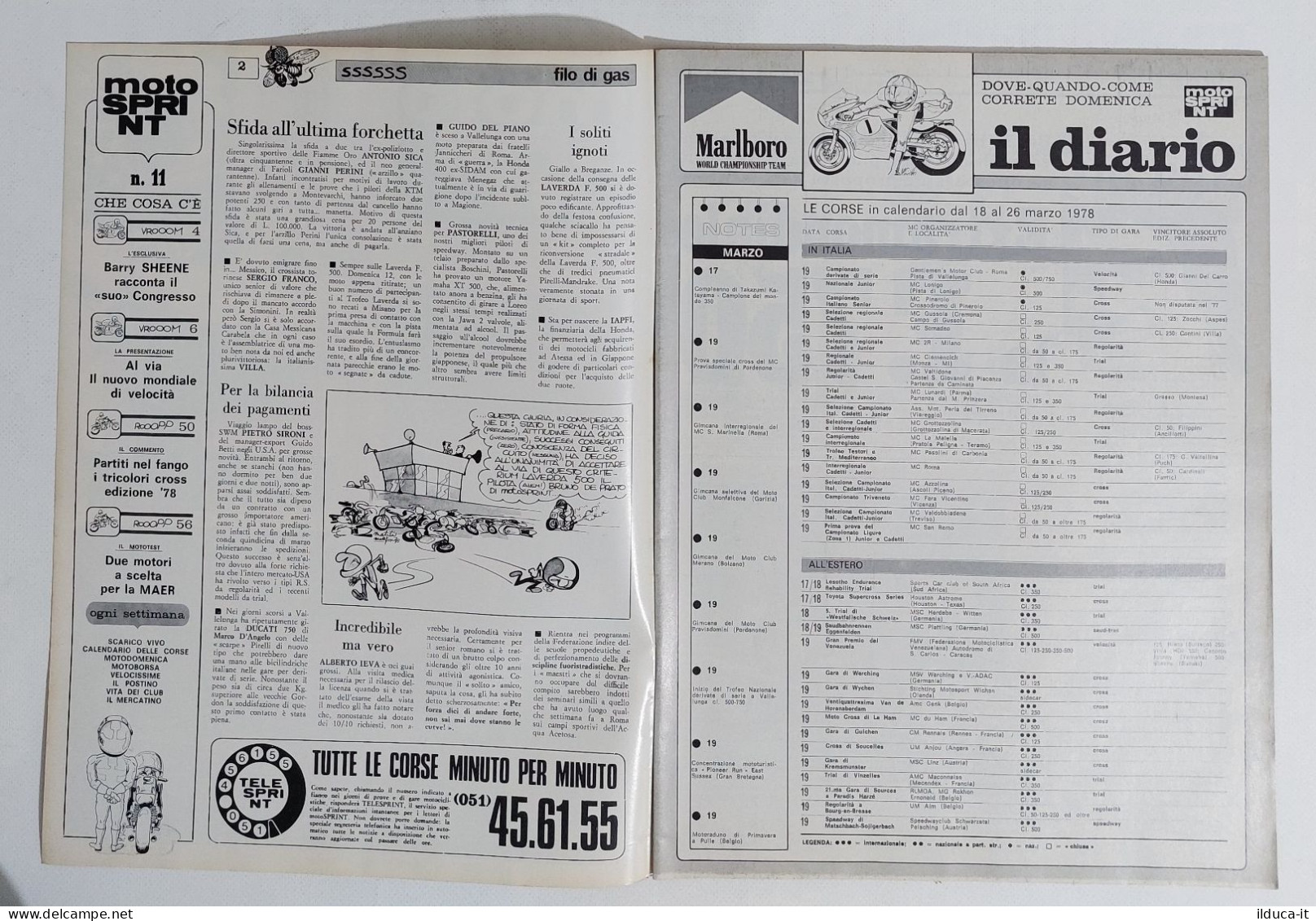 44740 Motosprint 1978 A. III N. 11 - BMW R450 / Barry Sheene - Motoren