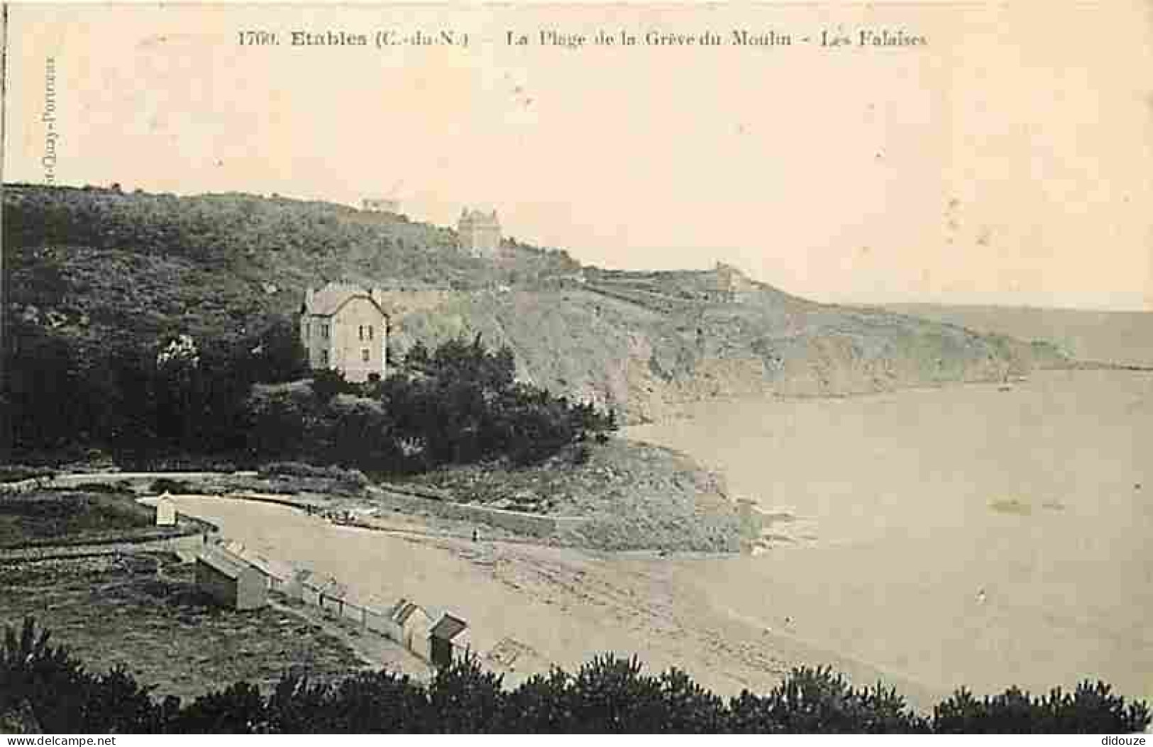 22 - Etables - La Plage De La Grève Du Moulin - Les Falaises - Correspondance - Oblitération Ronde De 1920 - CPA - Voir  - Etables-sur-Mer