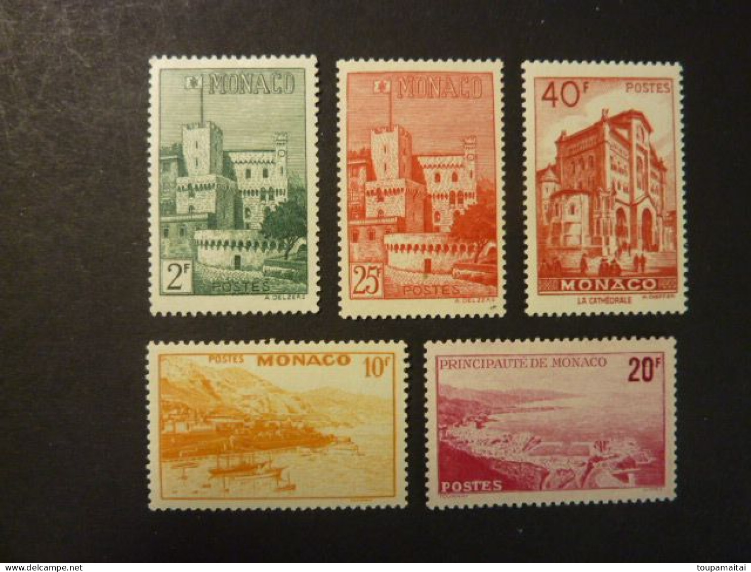 MONACO, Années 1946 à 1954, YT N° 277-311A-312-313B-397 Neufs MH - Ungebraucht