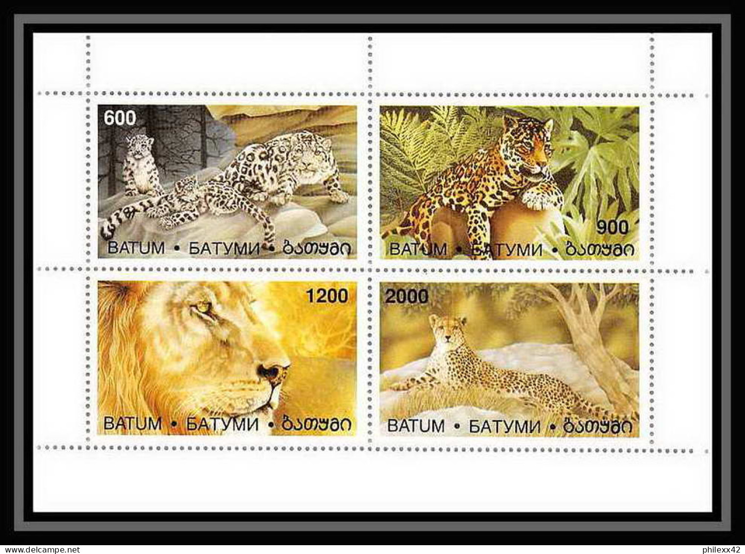 579 MNH ** Batum Géorgie Animaux Animals Tigre Tiger Lion Panthere Panthera - Roofkatten