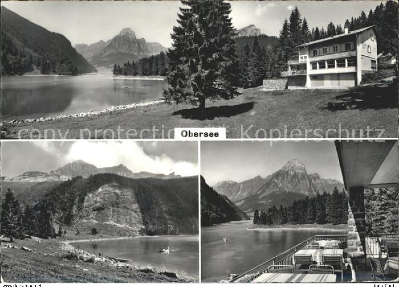 11631649 Naefels Berghaus Obersee Gasthaus Terrasse Alpenpanorama Naefels - Sonstige & Ohne Zuordnung