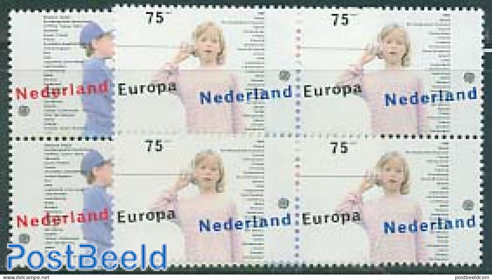 Netherlands 1989 Europa 2v Blocks Of 4 [+], Mint NH, History - Various - Europa (cept) - Toys & Children's Games - Nuevos