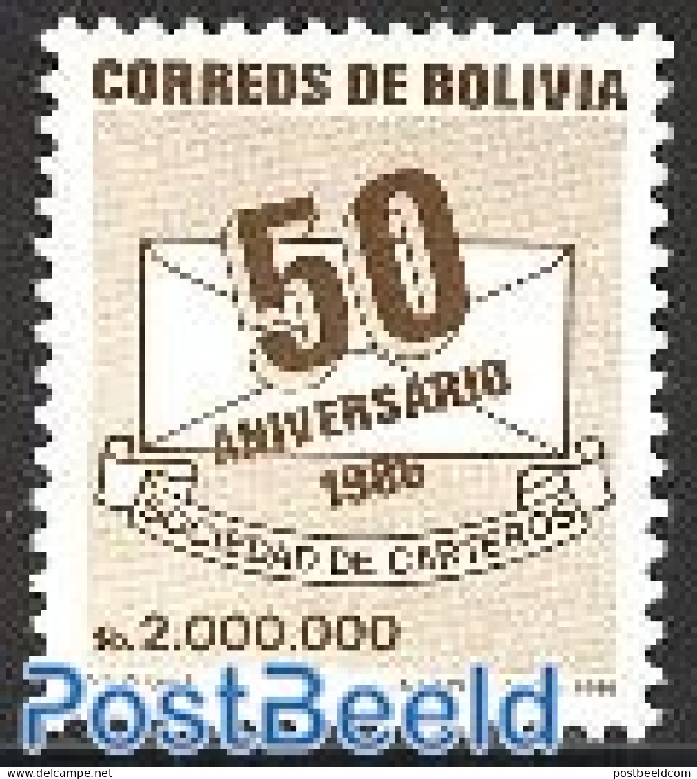 Bolivia 1986 Postmen Association 1v, Mint NH, Post - Poste