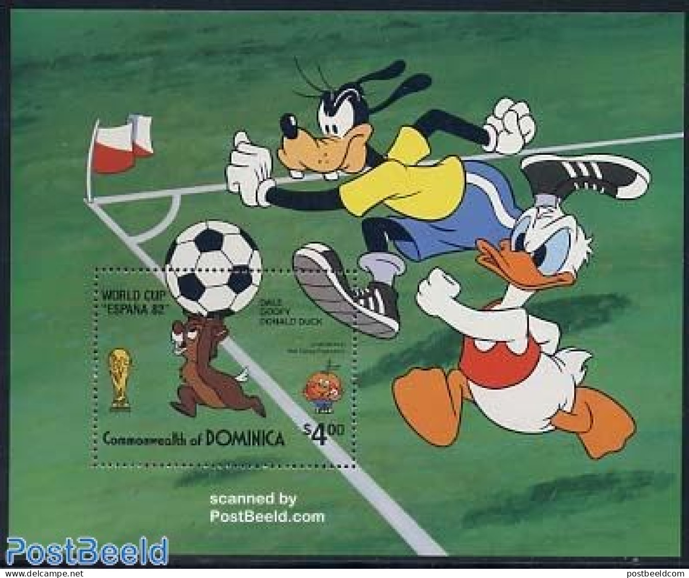 Dominica 1982 World Cup Football, Disney S/s, Mint NH, Sport - Football - Art - Disney - Disney