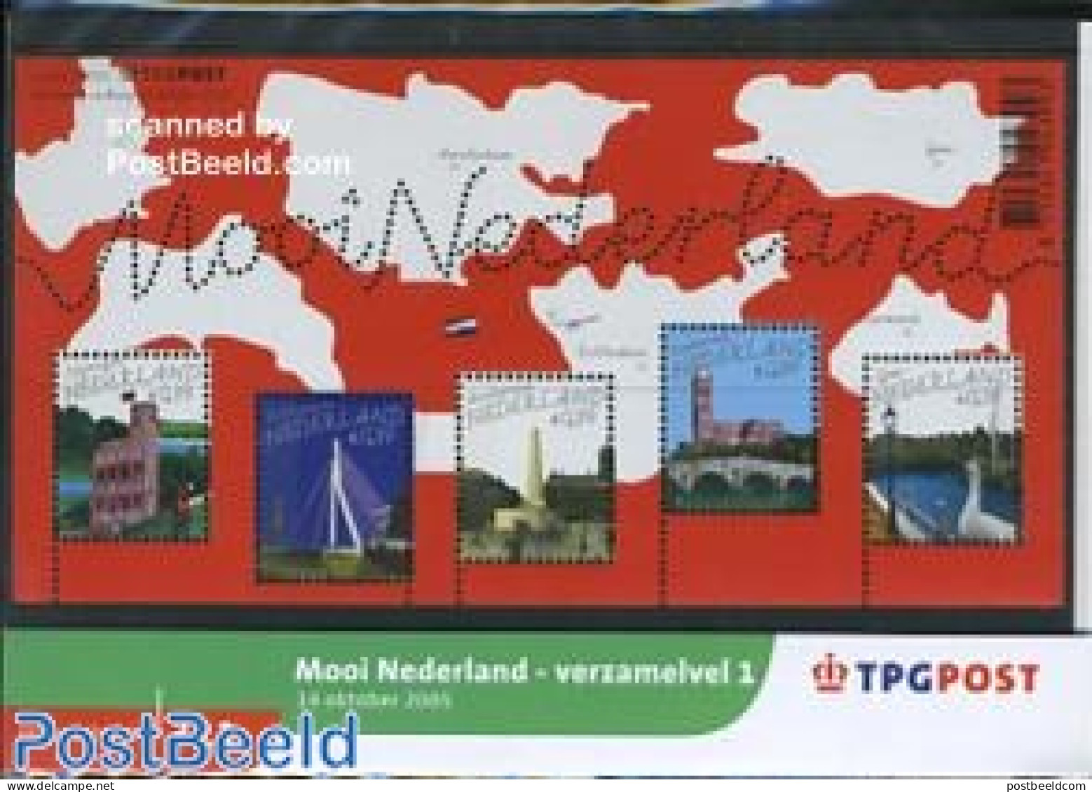 Netherlands 2005 Beautiful Holland S/s, Presentation Pack 321, Mint NH, Nature - Birds - Art - Bridges And Tunnels - Nuovi
